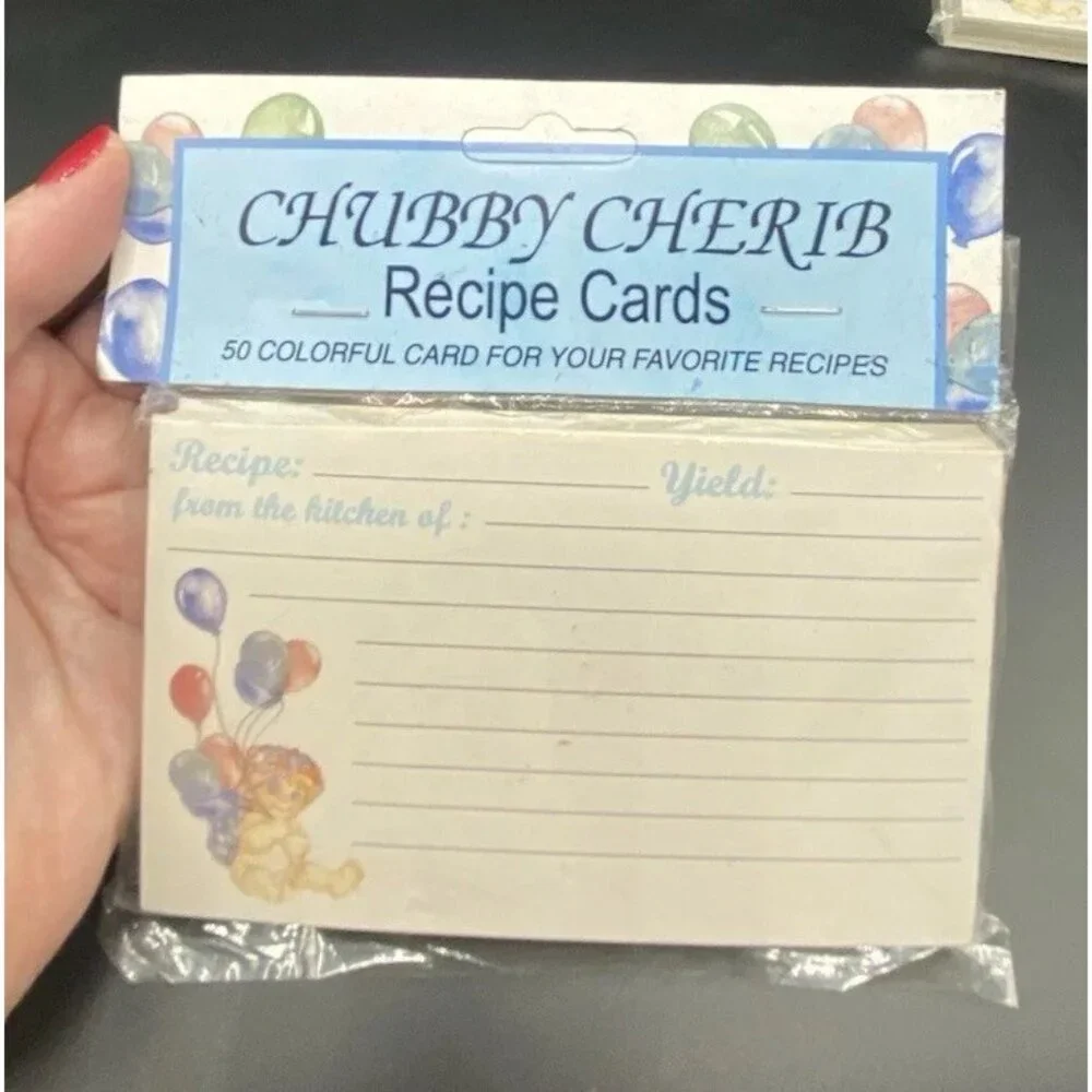 Chubby Cherub Recipe Cards 5x3 Lot of 2 Packs 50 Each Vintage NOS Home Cook Chef